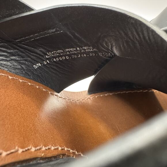 Tory Burch Bleeker Black Leather Slingback Gold Heels Sandals size 6.5 Designer - Picture 16 of 16